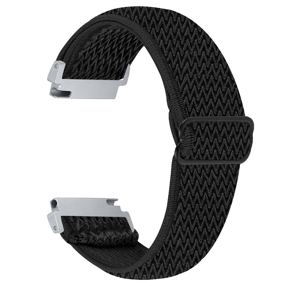 For Verizon Gizmo Watch 1 Wavy Pattern Elastic Wrist Band Woven Nylon Watch Strap - Black For Verizon Gizmo Watch 1 Wavy Pattern Elastic Wrist Band Woven Nylon Watch Strap - Black